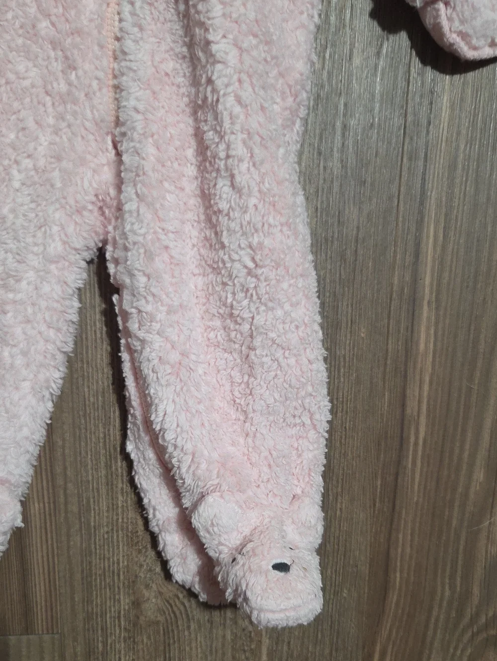 Cozy Pink Fleece Hooded One-Piece for Kids